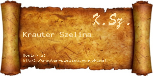 Krauter Szelina névjegykártya